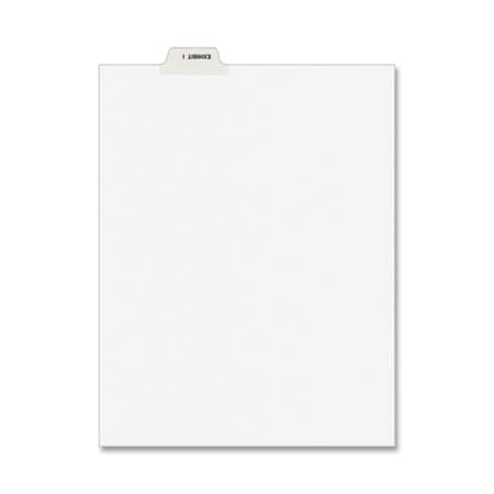 Avery Dennison Avery, Avery-Style Preprinted Legal Bottom Tab Divider, Exhibit I, Letter, White, 25/pk 11948